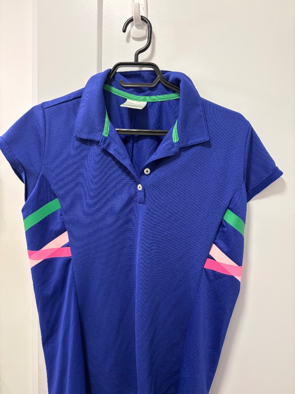 Nike Golf Polo Shirt WOMEN'S M Mesh Dri-Fit Tour Performance Royal Blue